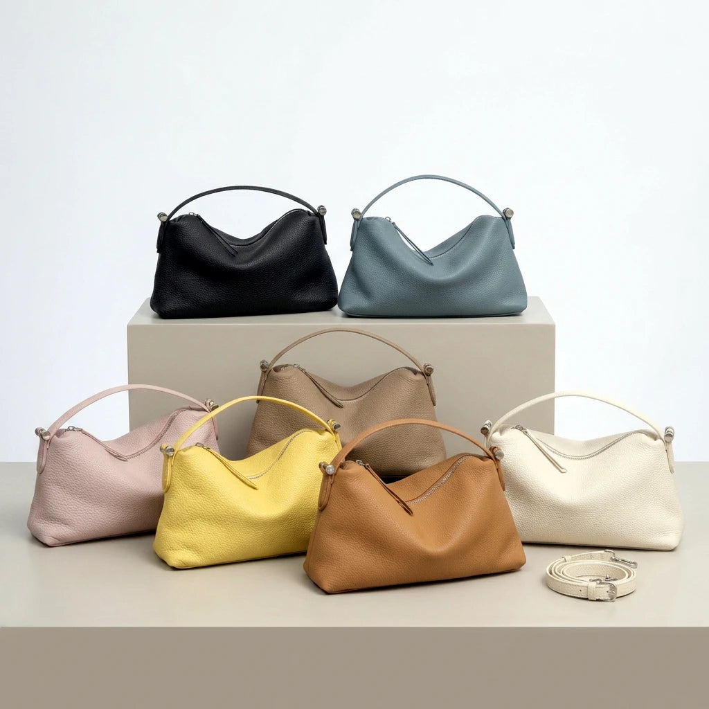 Hot Selling Genuine Leather Women's Handbags Simple Fashion Soft Cowhide Ladies Shoulder Bags Crossbody Bags