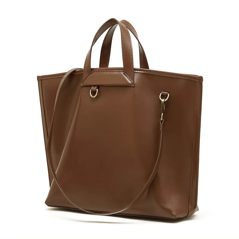 Hot Selling Genuine Leather Women's Handbags Vegetable Tanned Cowhide Ladies Bags Large Handbags for Women OEM ODM