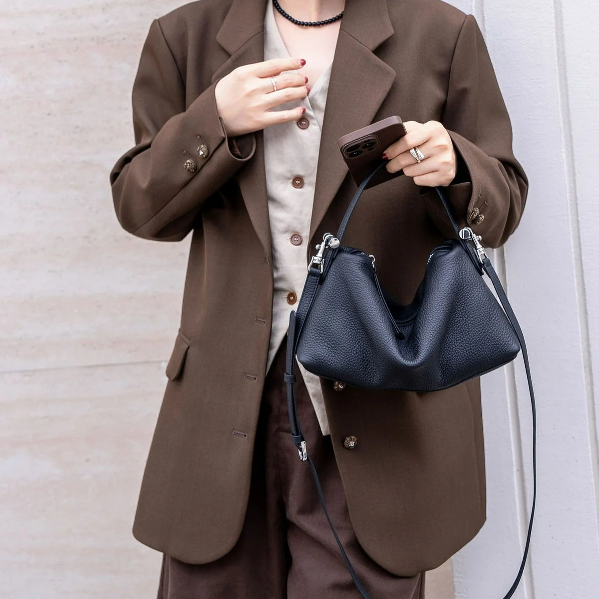 Hot Selling Genuine Leather Women's Handbags Simple Fashion Soft Cowhide Ladies Shoulder Bags Crossbody Bags