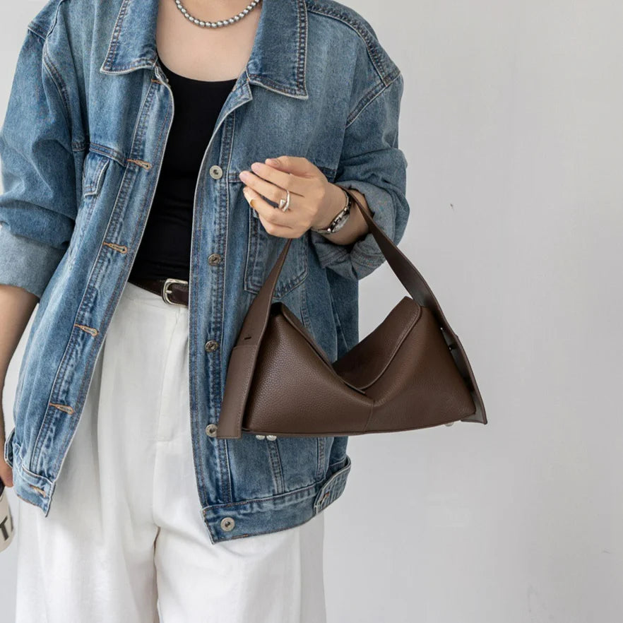 Hot Selling Genuine Leather Women's Handbags Casual Style Cowhide Lady Shoulder Bags Crossbody Bags Popular Ladies Bags