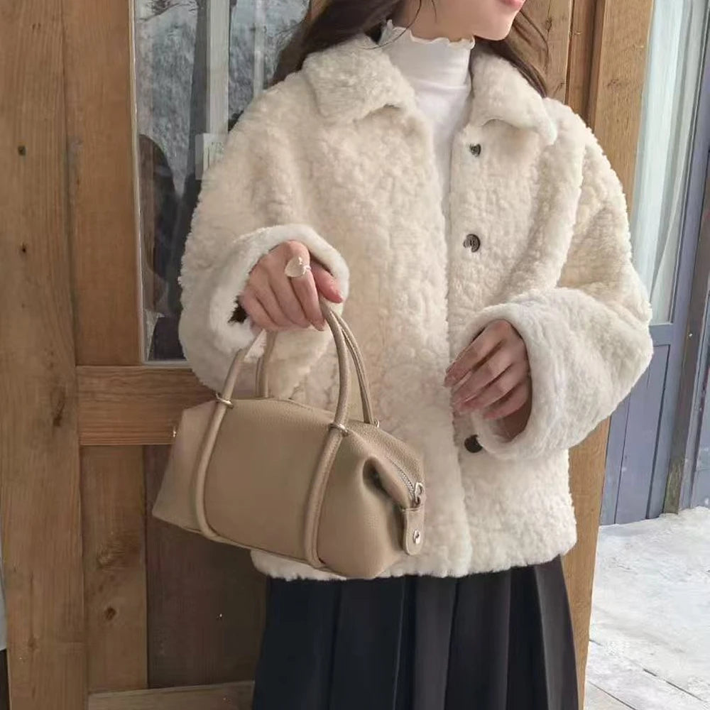Korean Retro Minimalist Boston Pillow Bag 2026 New Handbag