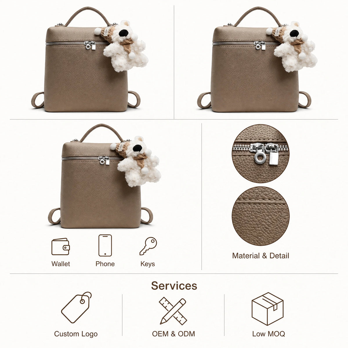 Korean Style Women's Autumn PU Leather Handbag Custom Logo OEM ODM Fashion Crossbody Shoulder Bag