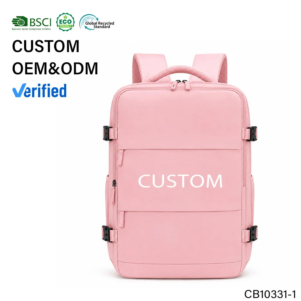 LOGO OEM Women's Hybrid Work-Life Business Gym Techpack Backpack BSCI Certified Factory Wholesale Anti-Tear Nylon for Ladies