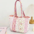 Large Capacity Customized Floral Print Beauty Tote Bag With Handle