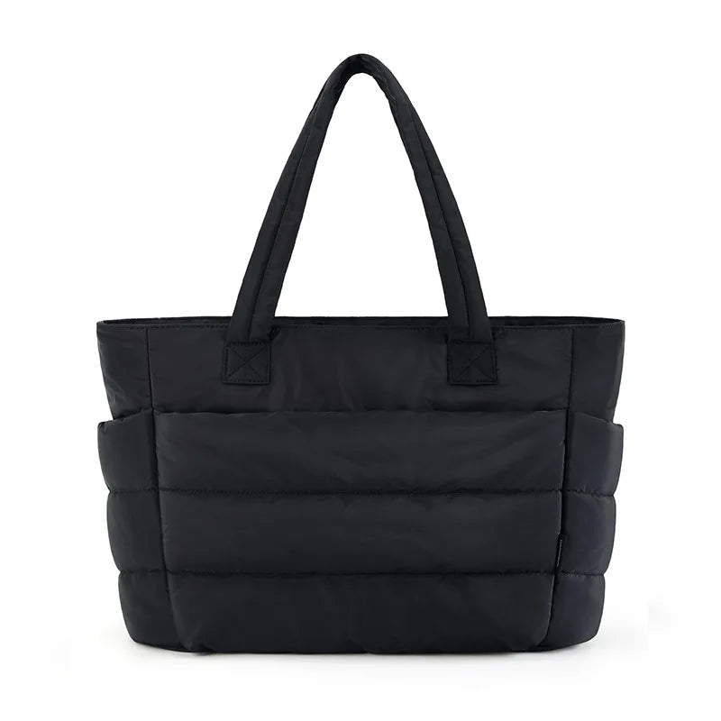 Large-capacity Nylon Tote Bag for Women Autumn Travel Portable Storage Multifunctional Shoulder Organizer Compartments Zipper