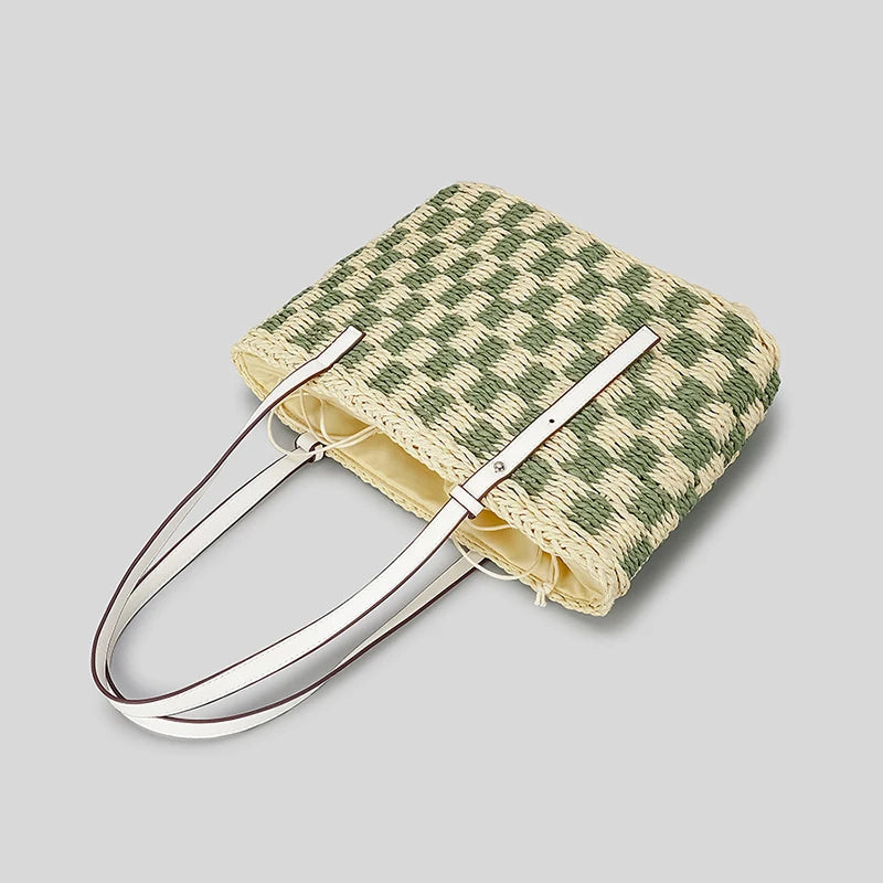 Lattice Woven Handmade Summer Fashion Women Holiday Handbag Straw Bag
