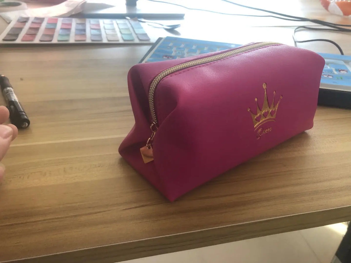 Low MOQ Women Cosmetic Pouch Luxury Lady Makeup Bag with Zipper