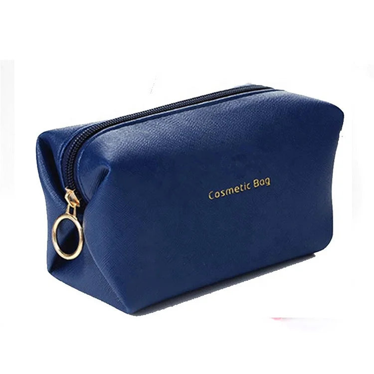 Low MOQ Women Cosmetic Pouch Luxury Lady Makeup Bag with Zipper