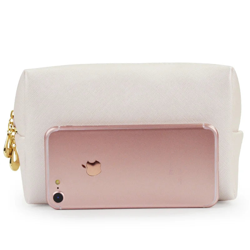 Low MOQ Women Cosmetic Pouch Luxury Lady Makeup Bag with Zipper