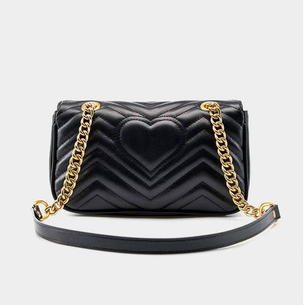 Luxury Genuine Leather Women's Shoulder Bag Crossbody Bag High Quality Cowhide diamond Lattice Pattern Chain Sling Ladies Bag