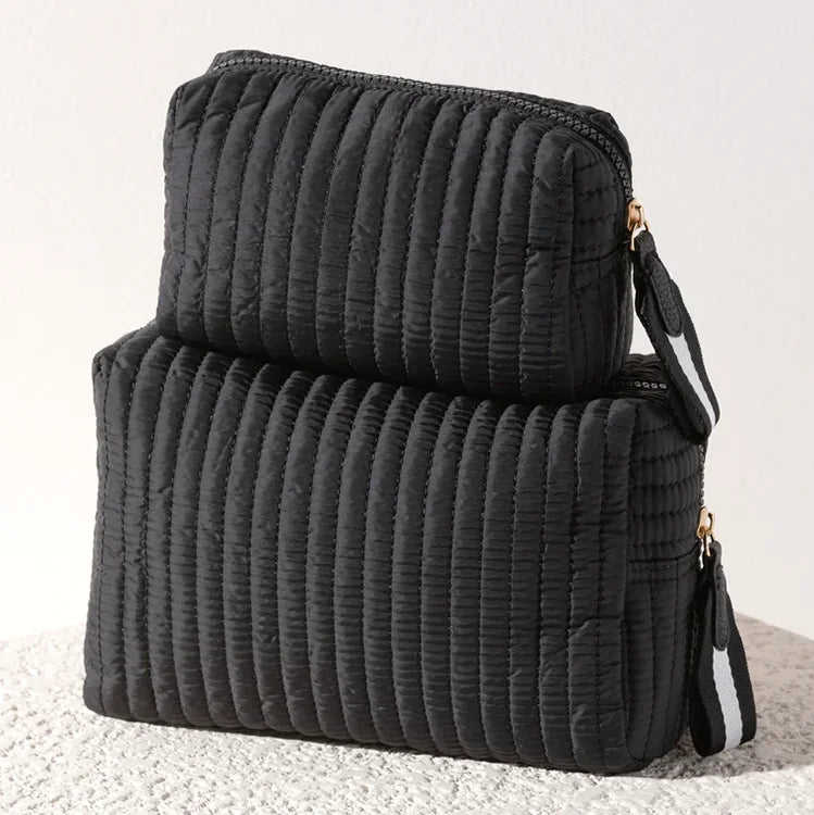 Luxury Quilting Makeup Bag Fashion Colourful Cosmetic Bag Beauty Soft Cotton Cosmetic Bag