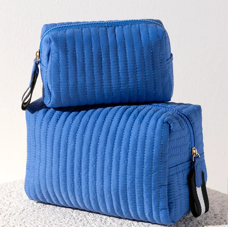 Luxury Quilting Makeup Bag Fashion Colourful Cosmetic Bag Beauty Soft Cotton Cosmetic Bag