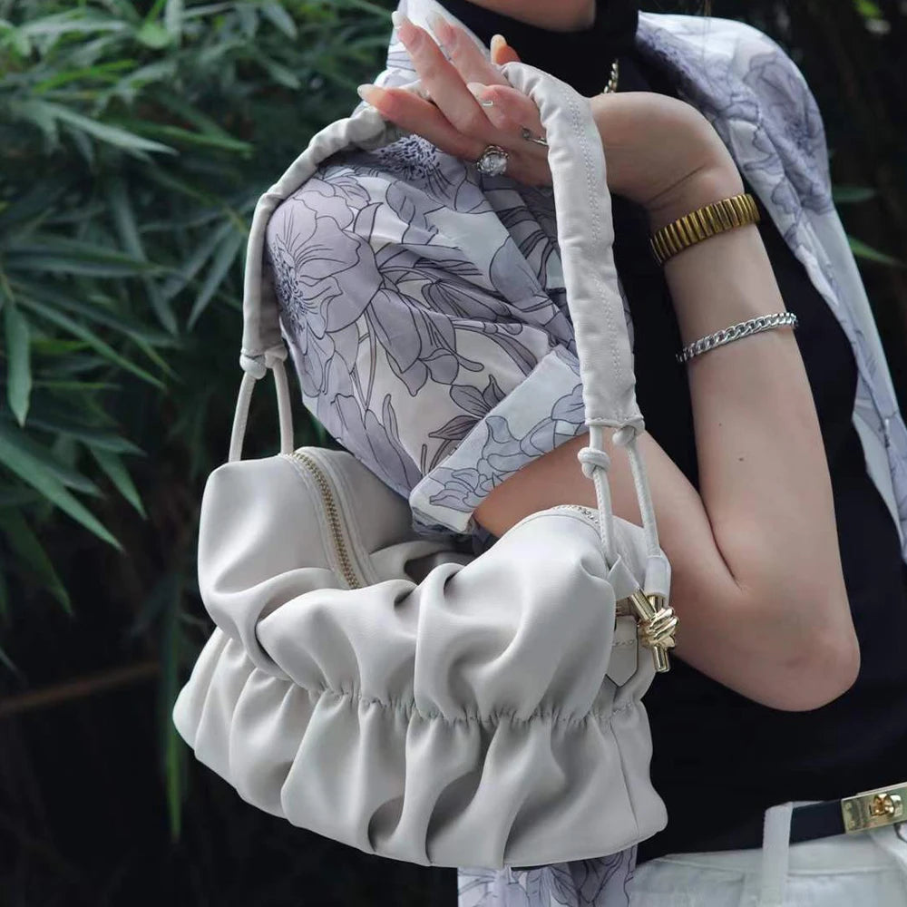 Luxury Woman Shoulder Bags Genuine Leather Designer Handbags Custom logo Cloud Purse Leather Sling Bags for Women