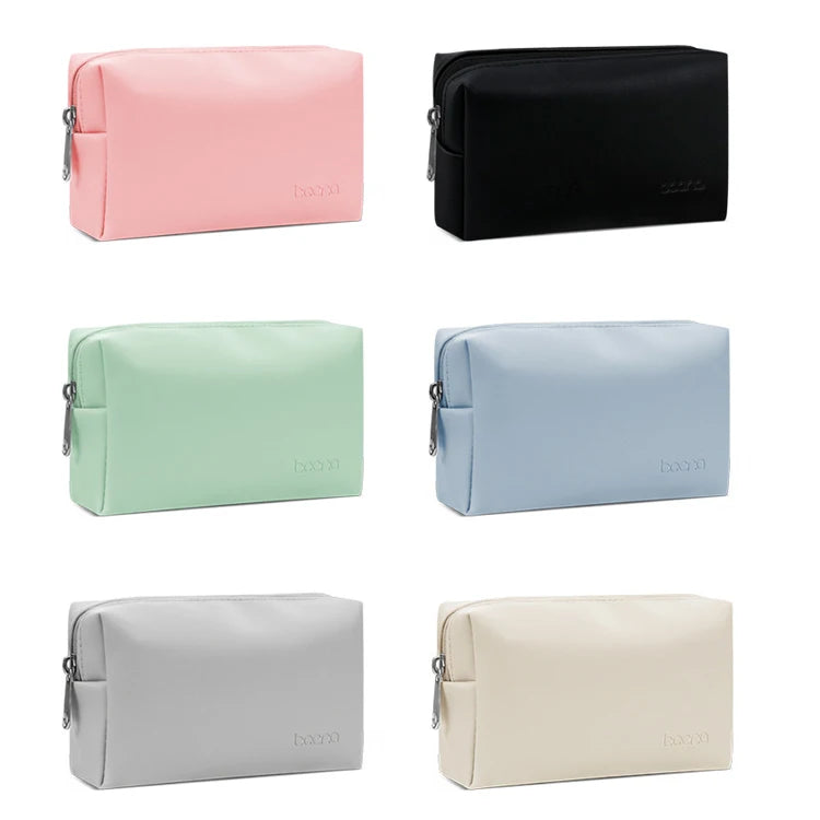 Magic Cosmetic Pu Leather Travel Pouch Bag for Women Zipper Custom Colors with logo