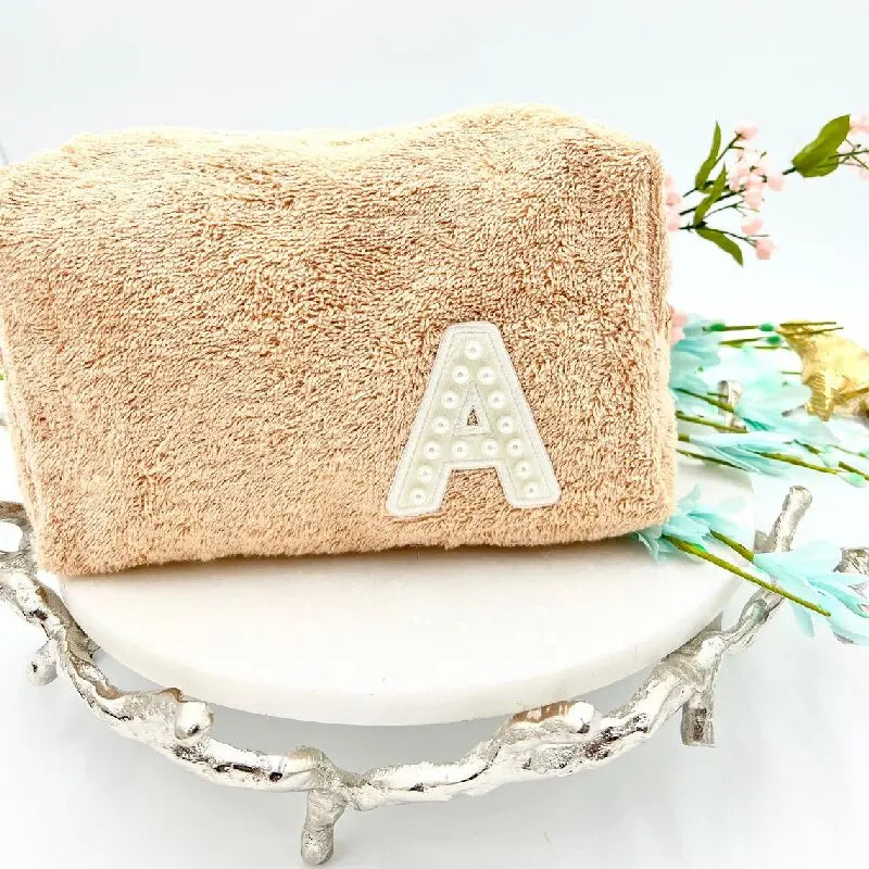 Makeup case Terry Towel Small Cosmetic Custom logo Travel Pouch Bag Toiletry Wash Organizer