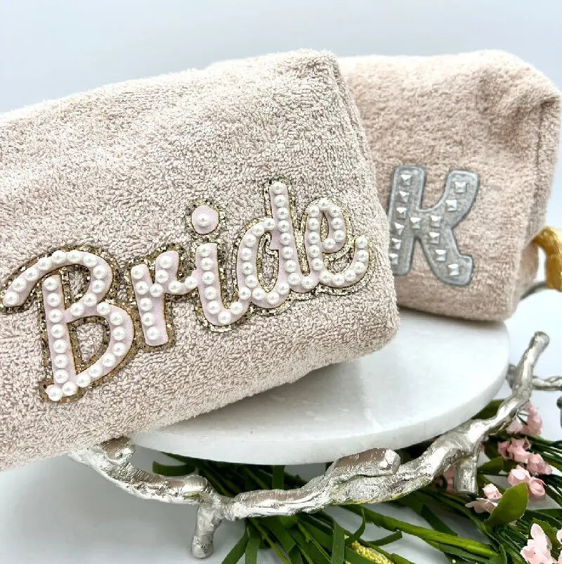 Makeup case Terry Towel Small Cosmetic Custom logo Travel Pouch Bag Toiletry Wash Organizer