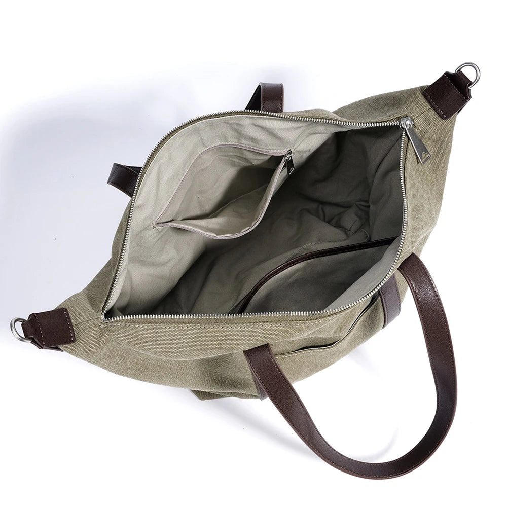 Manufacturers Custom Wholesale OEM Lady Everyday Casual High Quality Canvas Large Capacity Women Shoulder Tote Bags