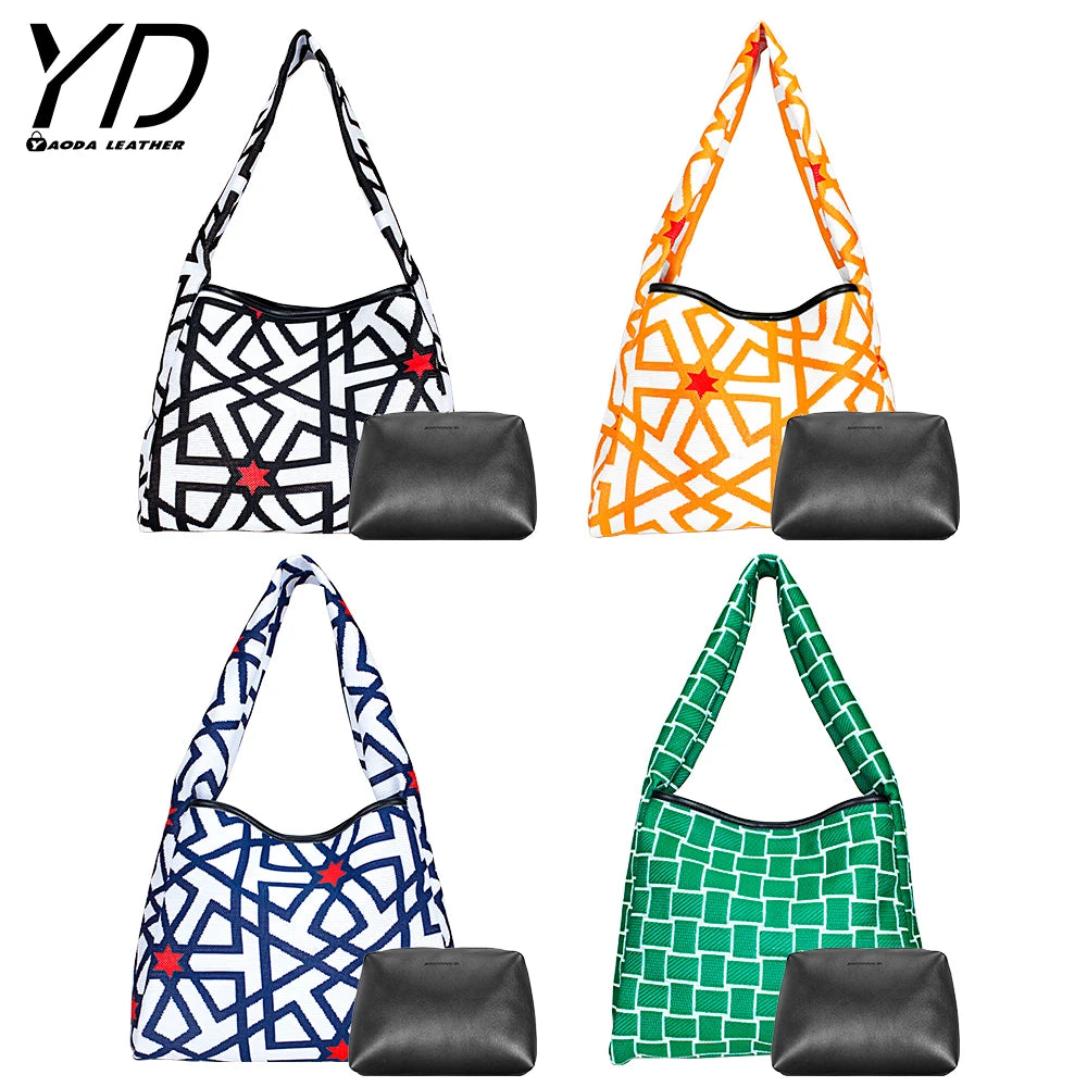 New Arrival Crochet Bag Portable Knitted Woven Women Shoulder Bags