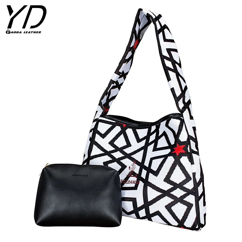 New Arrival Crochet Bag Portable Knitted Woven Women Shoulder Bags