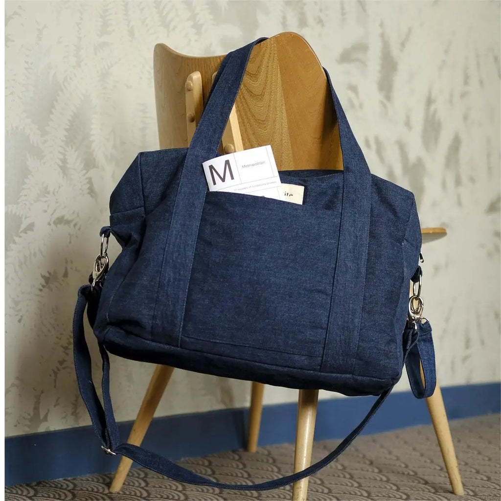 New Baby Changing Bag Female Cotton Diaper Travel Canvas Duffel Bag Sports Tote Gym Foldable Shoulder Weekender Bag