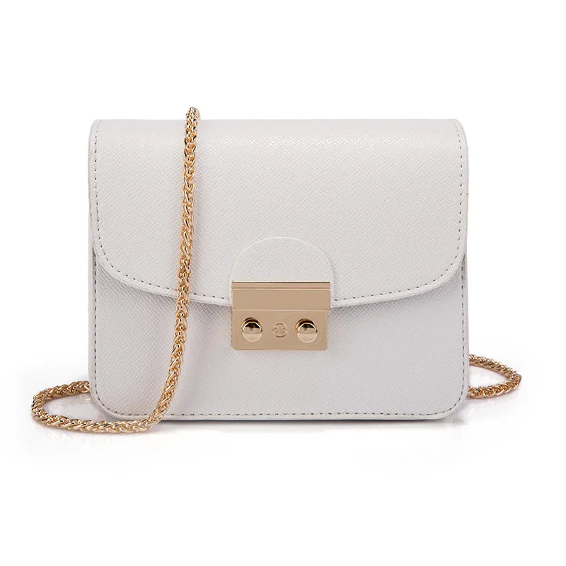 New Cross Grain Small square Bag Solid Color Single Shoulder Oblique Cross Bags Wholesale Pu Leather Cosmetic Bag