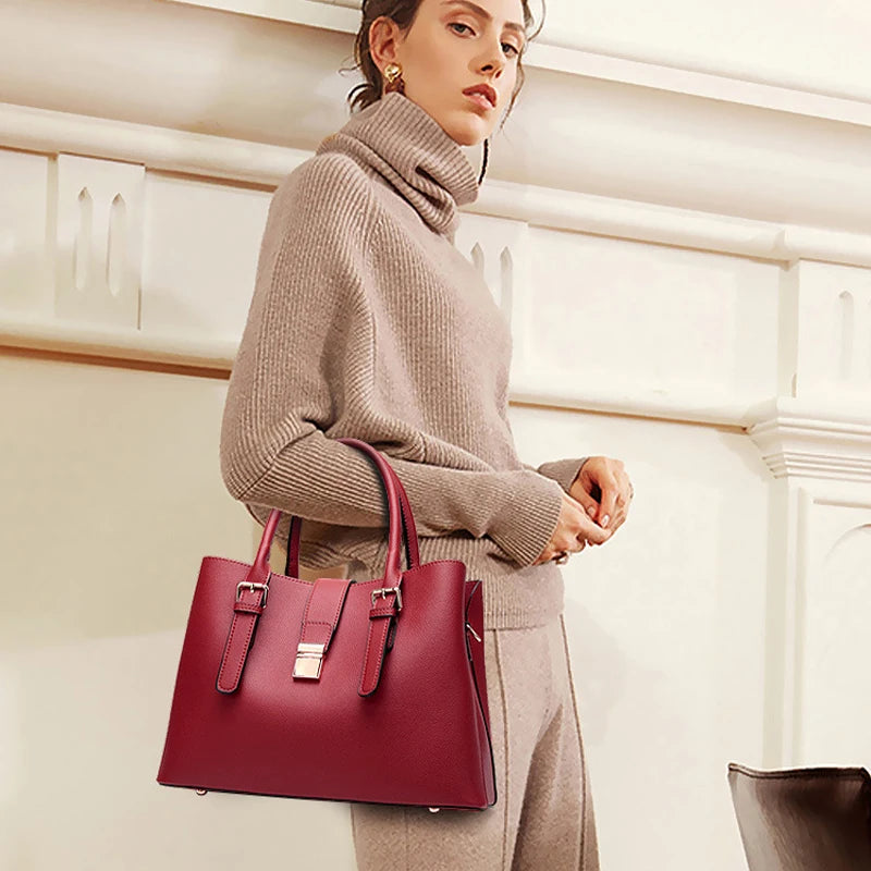 New Design Large Capacity Fashion One Shoulder Personalised logo PU Leather Tote Bags for Women