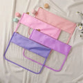 New Design Waterproof Nylon Fabric Letter Patch Cosmetic Bag PVC Clear Flat Alphabets Makeup Bag