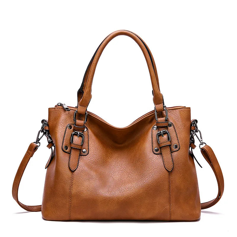 New Fashion European American Women's Retro Simple Crossbody Bag Large Capacity Texturized Handbag Spot