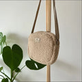 New Fashion Teddy Child Crossbody Bag Cute Fluffy Shoulder Bag Light Weight Shearling Sling Bag