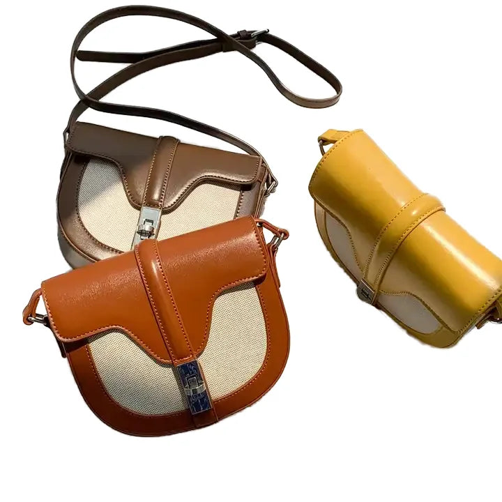 New Fashion Two Straps All Seasons Color-Blocked Light Lady Lock Handbags with Nylon Lining Portable 2026 for Women See Reviews