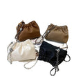 New Fashion Women's PU Solid Color Crossbody Shoulder Casual Trendy Portable Phone Bag Polyester Rope-strapped Crossbody Bag
