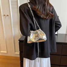 New Fashion Women's PU Solid Color Crossbody Shoulder Casual Trendy Portable Phone Bag Polyester Rope-strapped Crossbody Bag