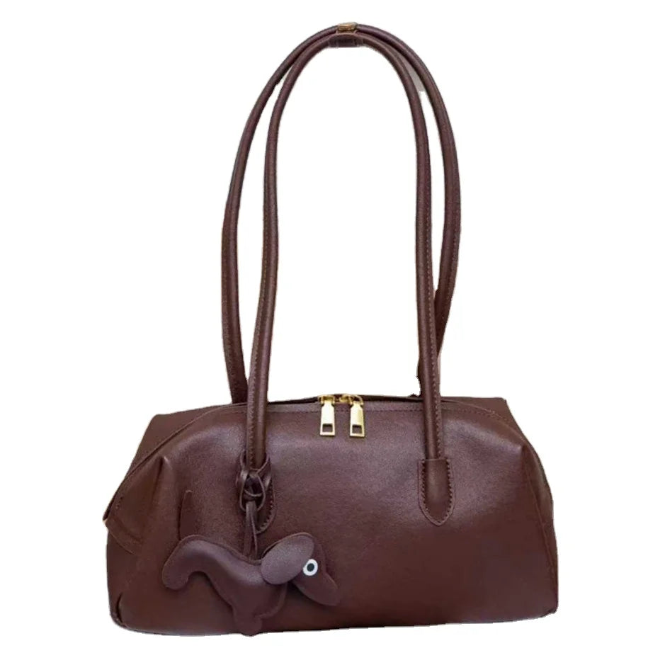 New Genuine Leather Women's Shoulder Bags Underarm Bags Vegetable Tanned Cowhide Ladies Handbags Fashion Women's Bags
