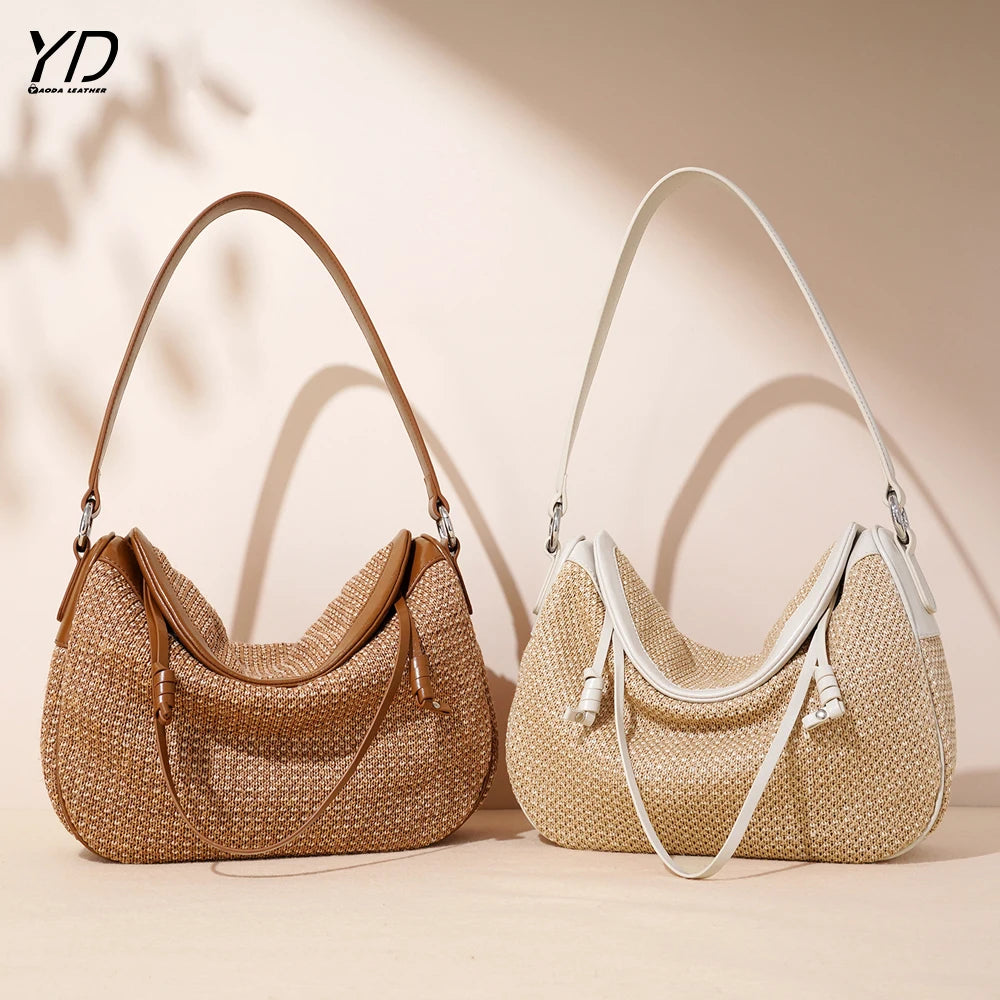 New Handwoven Women's Casual Crossbody Bag Niche Design Lazy Style Handbag for Women