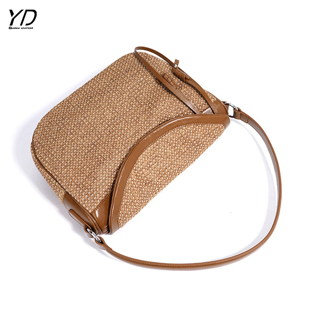 New Handwoven Women's Casual Crossbody Bag Niche Design Lazy Style Handbag for Women