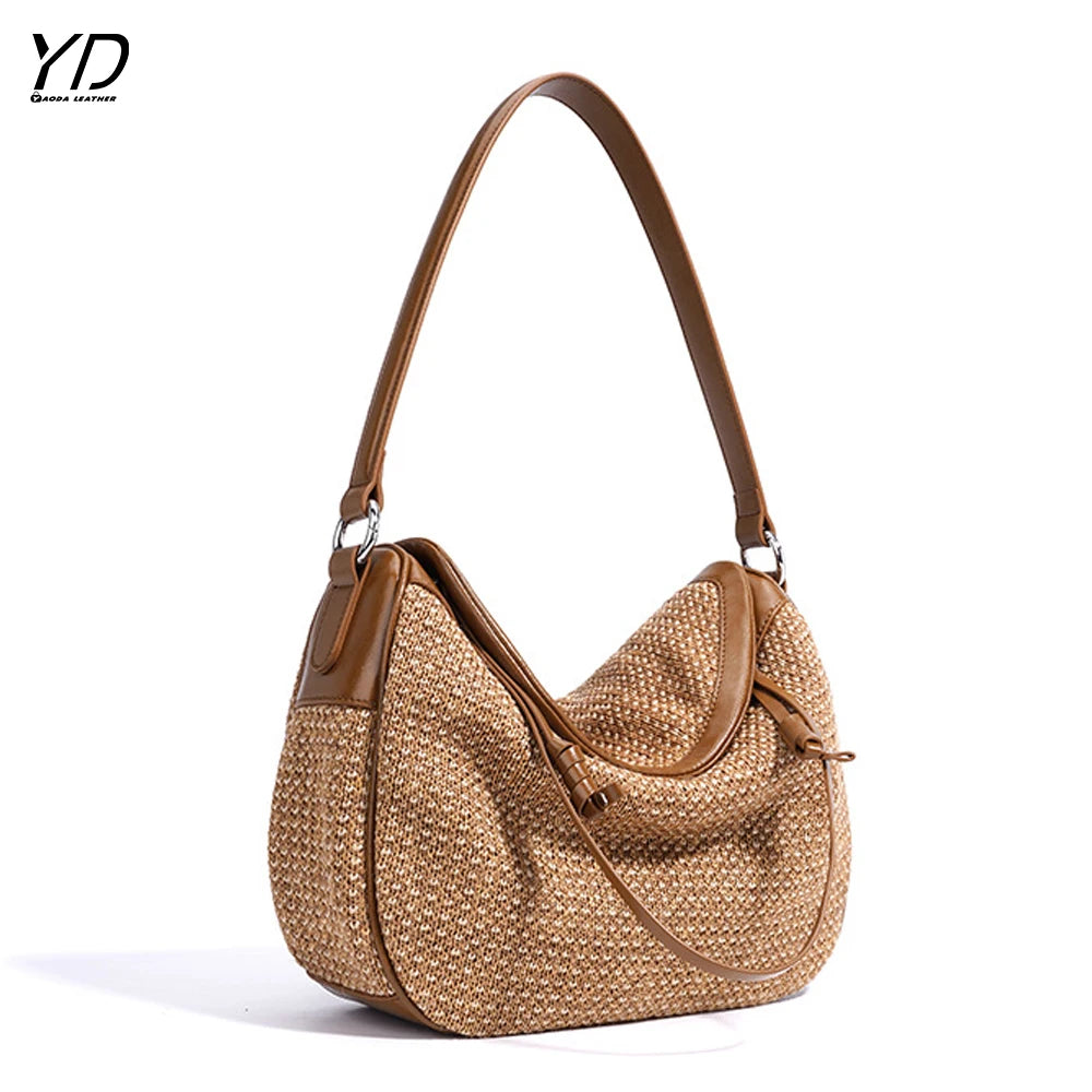 New Handwoven Women's Casual Crossbody Bag Niche Design Lazy Style Handbag for Women