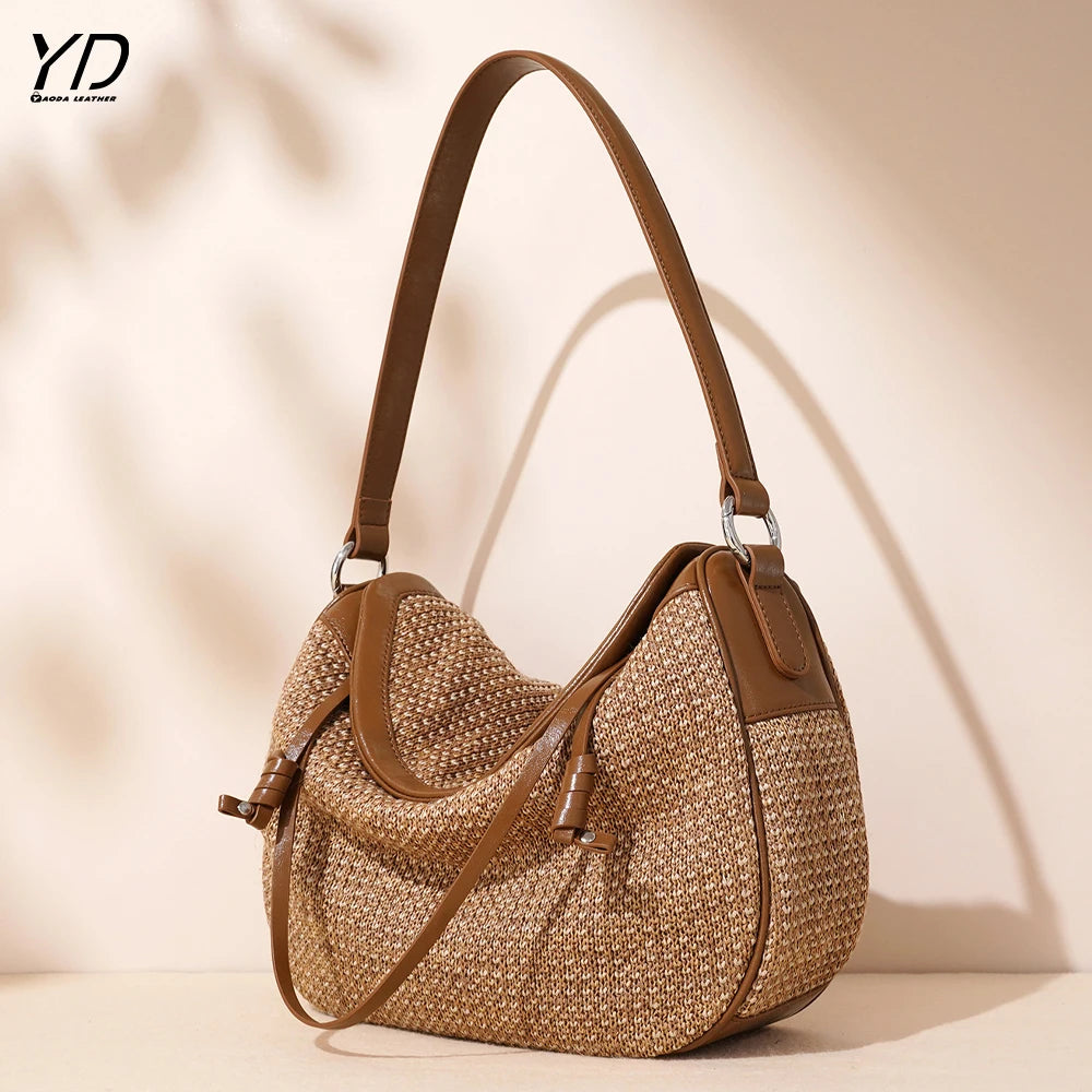 New Handwoven Women's Casual Crossbody Bag Niche Design Lazy Style Handbag for Women