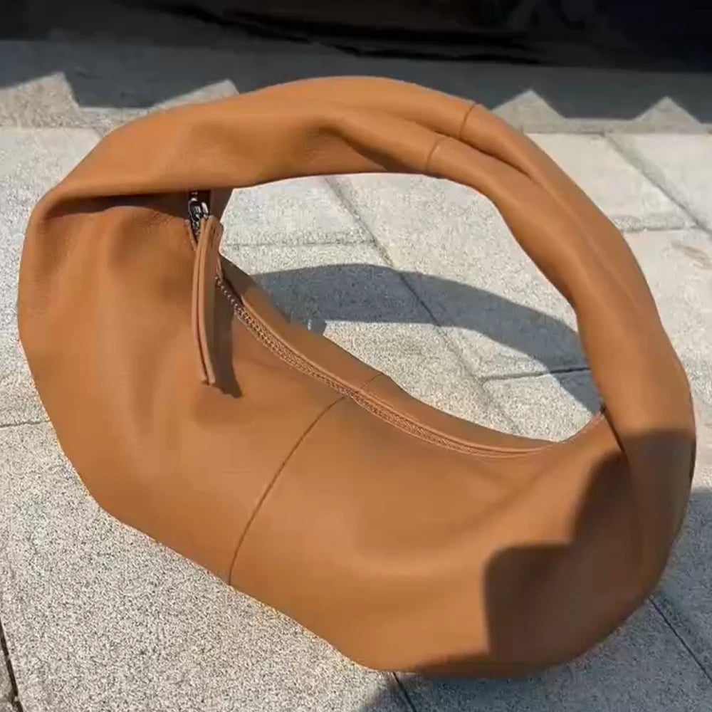 New High Quality Vegetable Tanned Cowhide Bag for Women Design Fashion Soft Genuine Leather Women's Bag