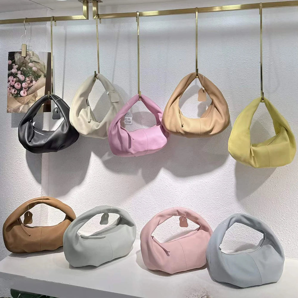 New High Quality Vegetable Tanned Cowhide Bag for Women Design Fashion Soft Genuine Leather Women's Bag