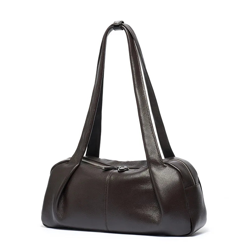 New Ladys Bags Genuine Leather Women's Shoulder Bags Underarm Bags Design Simple Fashion Cowhide handbags for Women