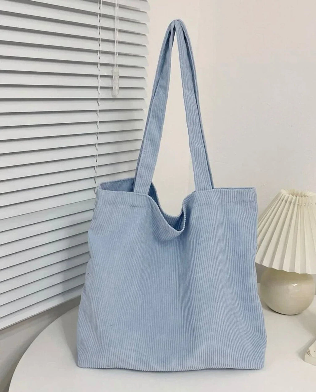 New Large Capacity Casual Travel Shopping Handle Corduroy Tote Bag With Custom Print Logo