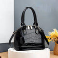 New Simple Casual Retro Crossbody Bag Women Elegant Fashionable Minimalist Trendy Handbag Zipper Closure PU Leather Polyester