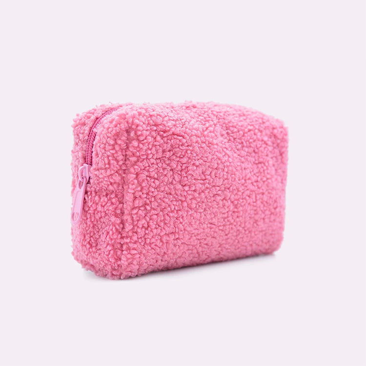 New Style Mini Teddy Cosmetic Bags Cute Furry Bag for Girls Custom LOGO