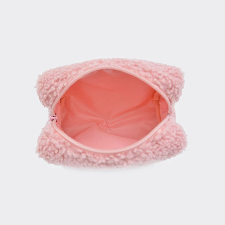 New Style Mini Teddy Cosmetic Bags Cute Furry Bag for Girls Custom LOGO