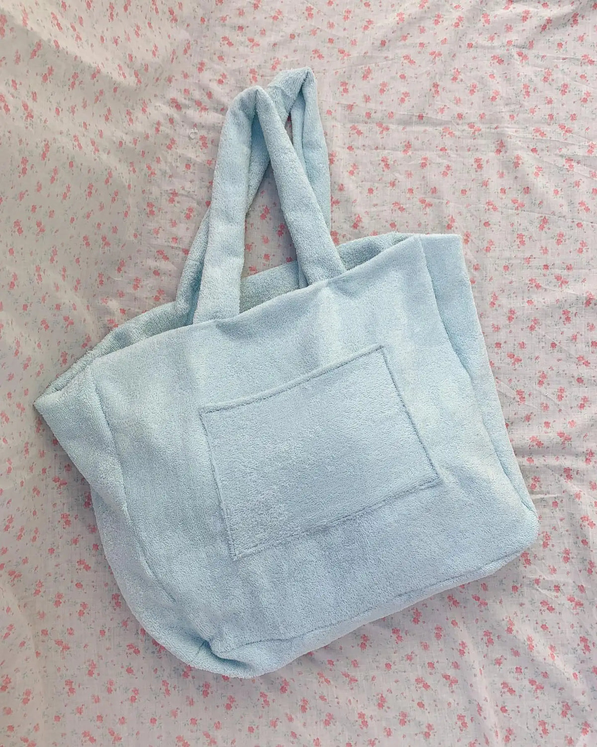 New Trendy Large Capacity Terry Cloth Tote Bag Cotton Towel Beach Bag for Women
