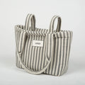 Nude Spacious Light Bag Handle Stripes Bag Lightweight Corduroy Diaper Tote Bag With Straps for Stroller Handlebar