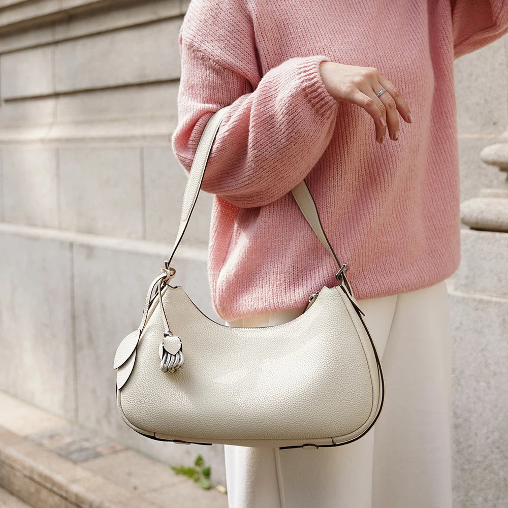 ODM&OEM 2026 Manufacturer Wholesaler Genuine Leather New Underarm Bag Niche Minimalist Shoulder Handbag