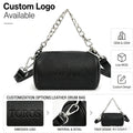 OEM Custom Logo PU Leather Structured Tote Handbag Women Zipper Closure Casual Design Chain Wholesale