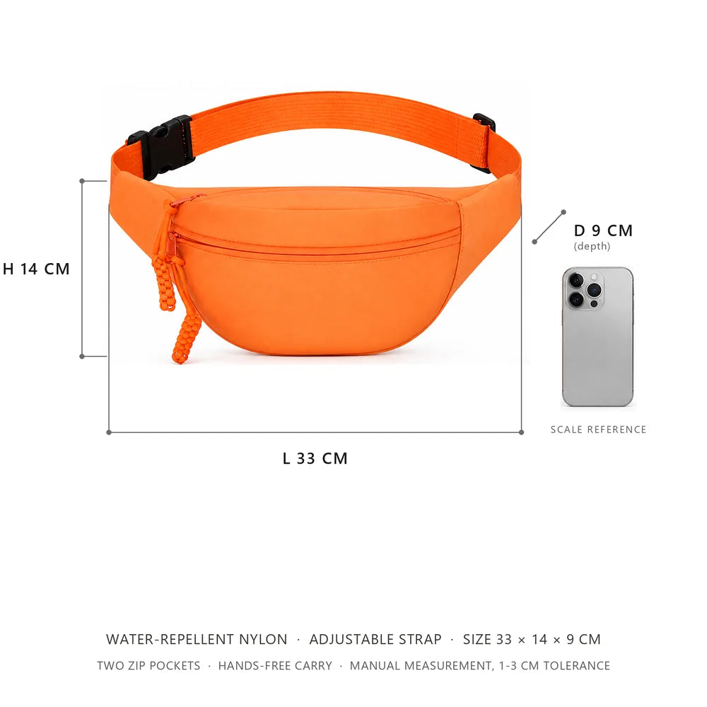 OEM Large Capacity Nylon Chest Bag Minimalist Bag Crossbody Sling Pack Polyester Lined Zipper Closure for Outdoor Travel BSCI