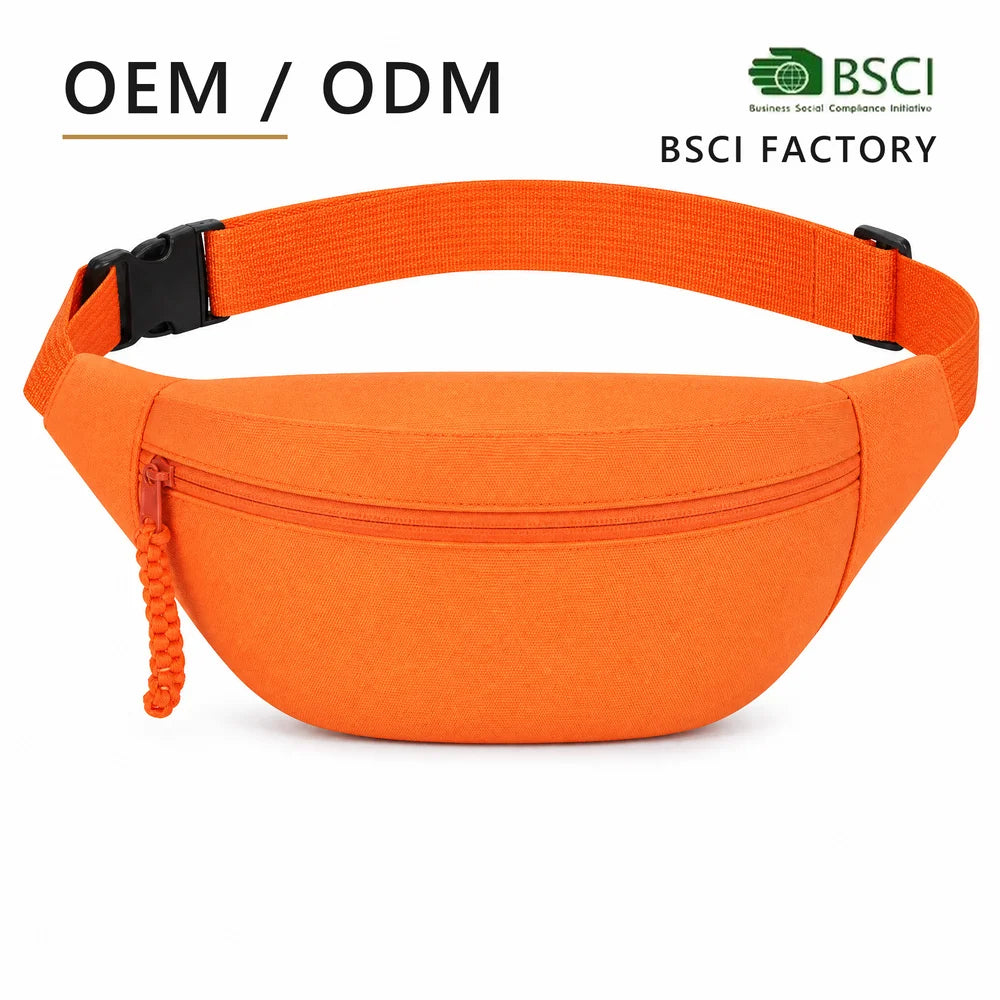 OEM Large Capacity Nylon Chest Bag Minimalist Bag Crossbody Sling Pack Polyester Lined Zipper Closure for Outdoor Travel BSCI